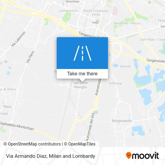 Via Armando Diaz map