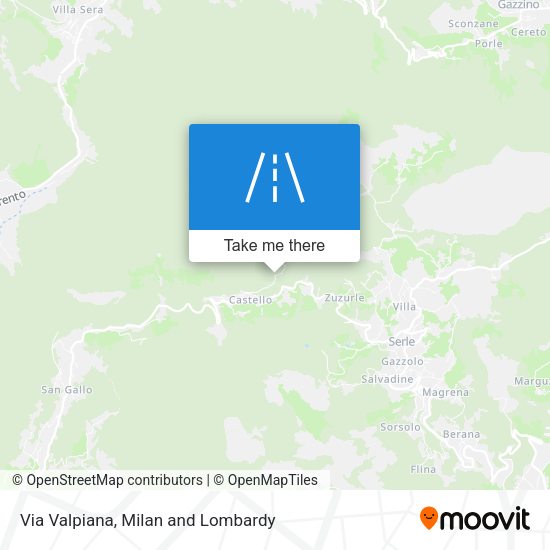 Via Valpiana map