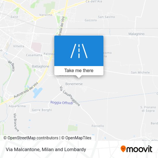 Via Malcantone map