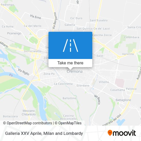 Galleria XXV Aprile map