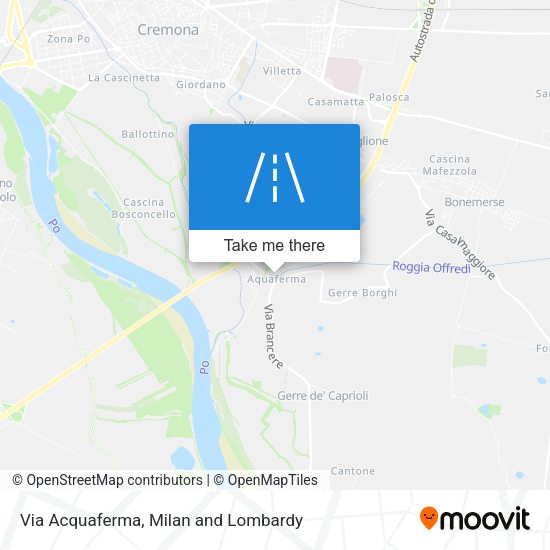 Via Acquaferma map