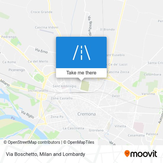 Via Boschetto map