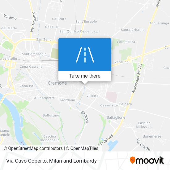 Via Cavo Coperto map