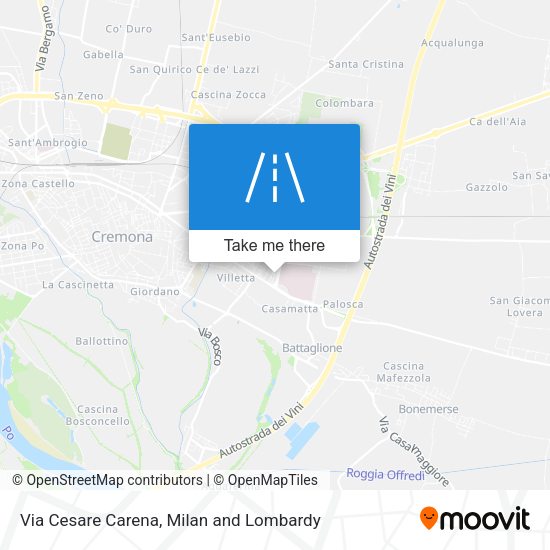 Via Cesare Carena map