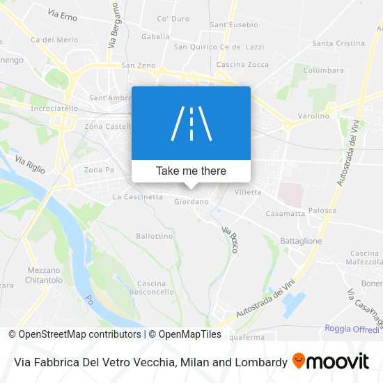 Via Fabbrica Del Vetro Vecchia map