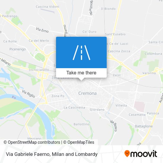 Via Gabriele Faerno map