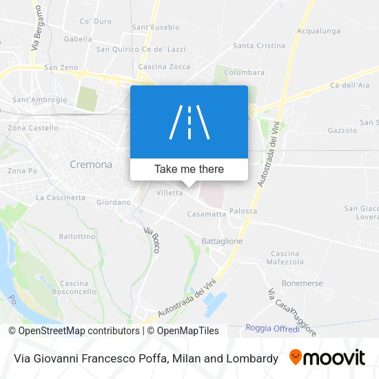 Via Giovanni Francesco Poffa map