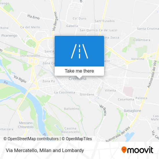 Via Mercatello map