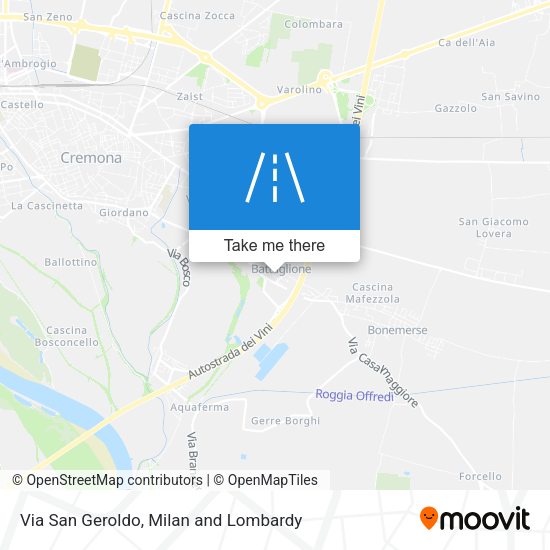Via San Geroldo map