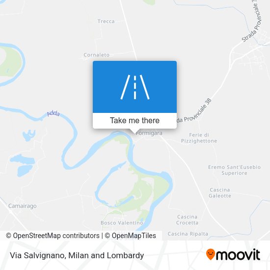 Via Salvignano map