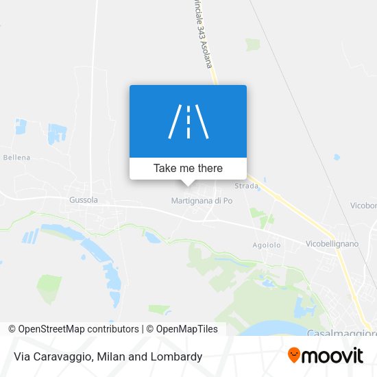 Via Caravaggio map