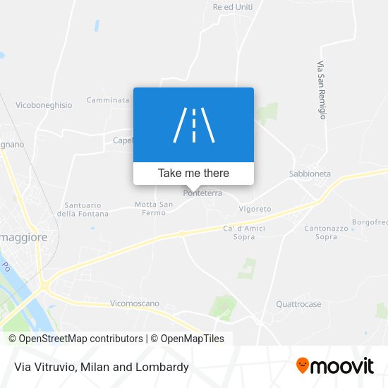 Via Vitruvio map