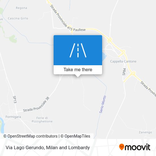 Via Lago Gerundo map