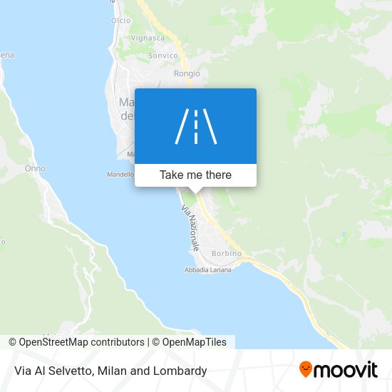 Via Al Selvetto map