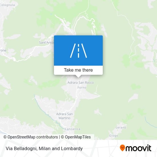 Via Belladogni map