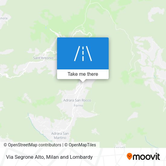 Via Segrone Alto map