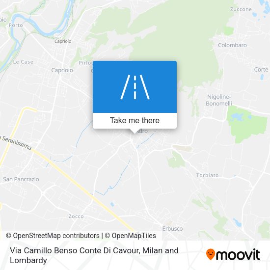 Via Camillo Benso Conte Di Cavour map