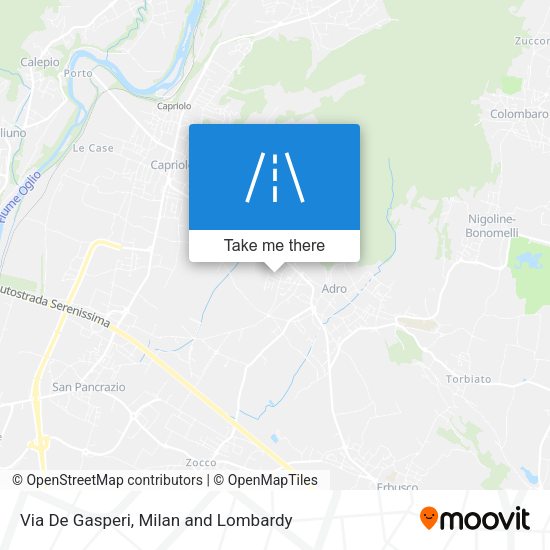 Via De Gasperi map