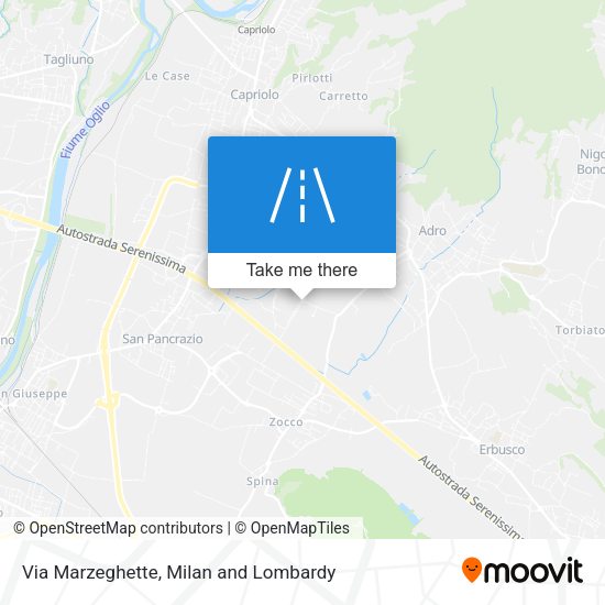 Via Marzeghette map