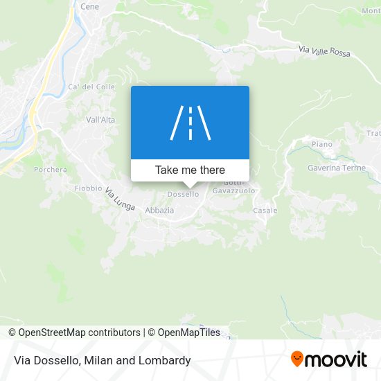 Via Dossello map