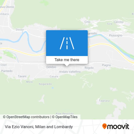 Via Ezio Vanoni map