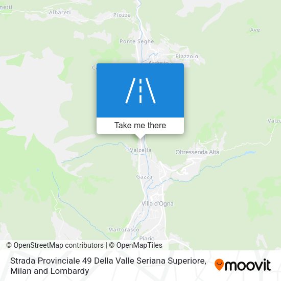 Strada Provinciale 49 Della Valle Seriana Superiore map