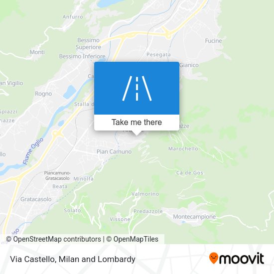 Via Castello map