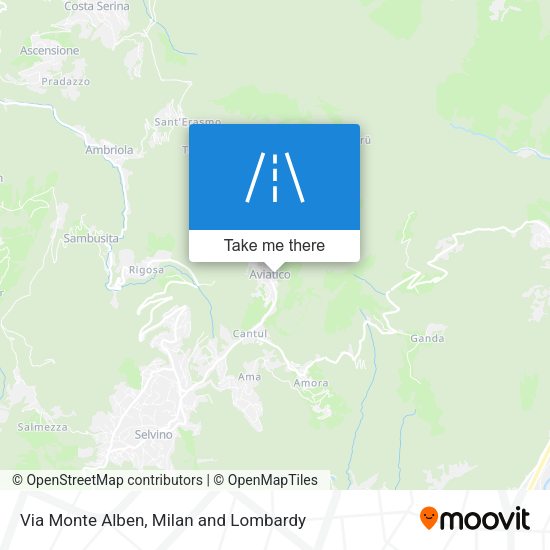 Via Monte Alben map