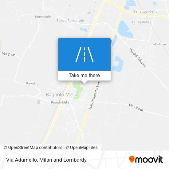 Via Adamello map
