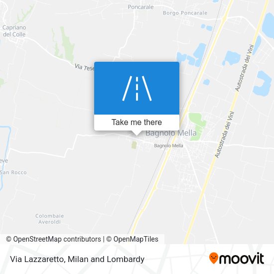 Via Lazzaretto map