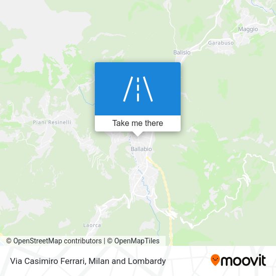 Via Casimiro Ferrari map