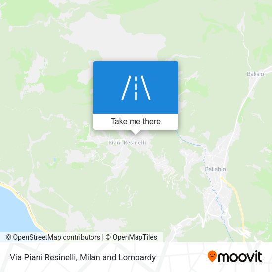 Via Piani Resinelli map