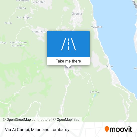 Via Ai Campi map