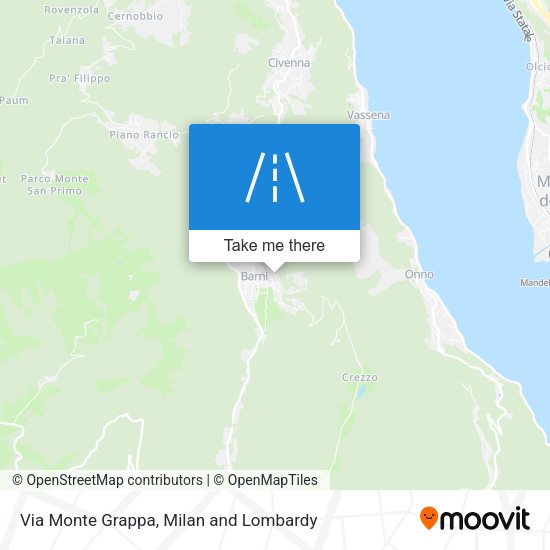 Via Monte Grappa map