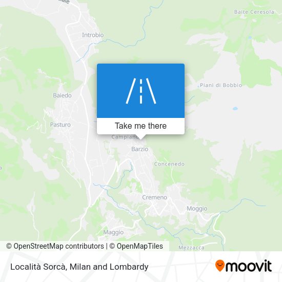 Località Sorcà map