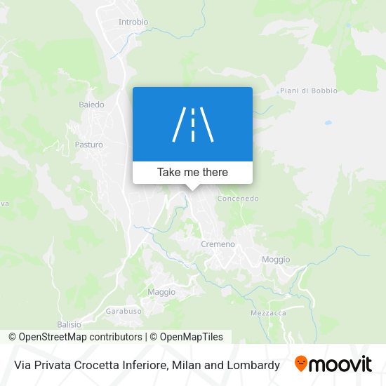 Via Privata Crocetta Inferiore map