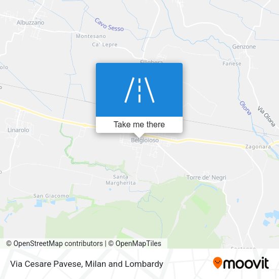 Via Cesare Pavese map