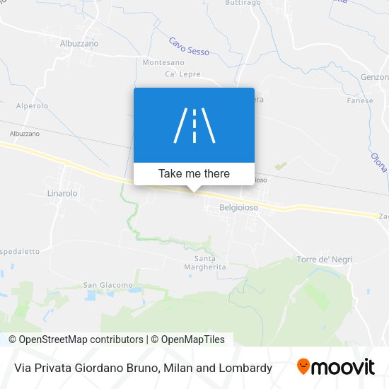 Via Privata Giordano Bruno map