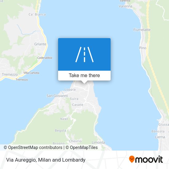 Via Aureggio map