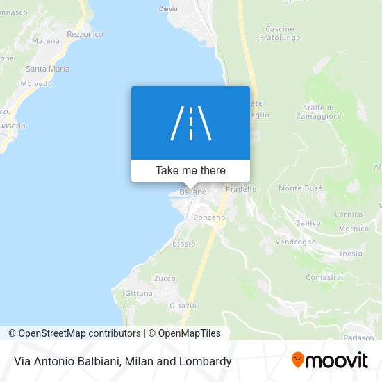 Via Antonio Balbiani map