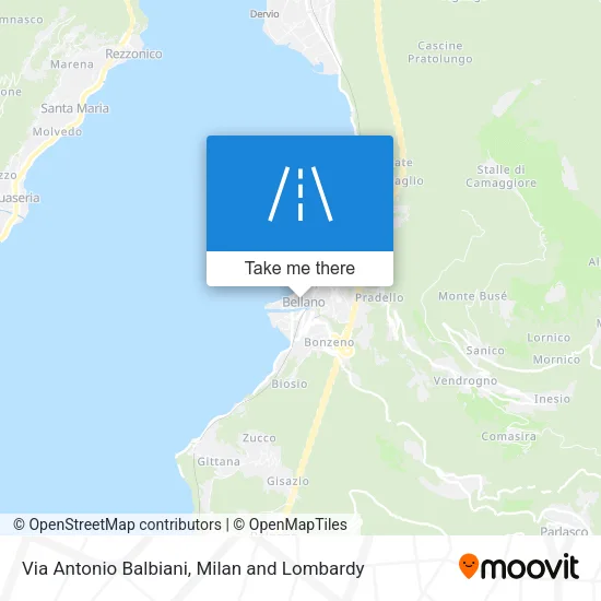 Via Antonio Balbiani map