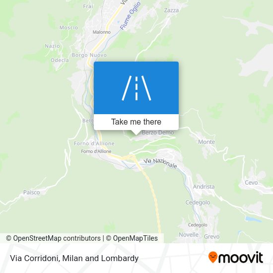 Via Corridoni map