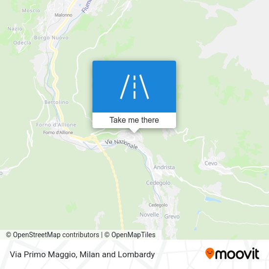 Via Primo Maggio map