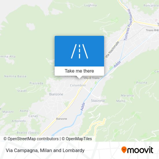 Via Campagna map