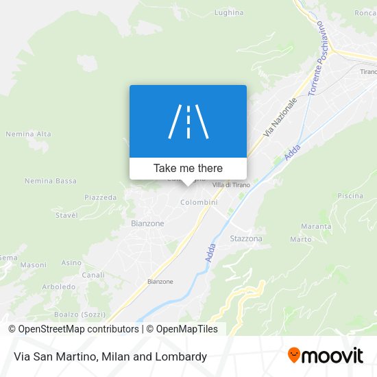 Via San Martino map