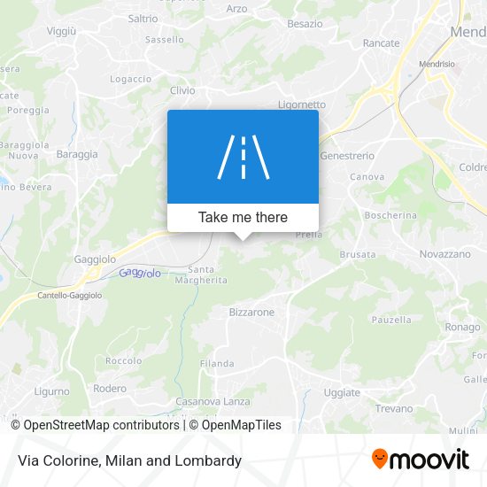 Via Colorine map