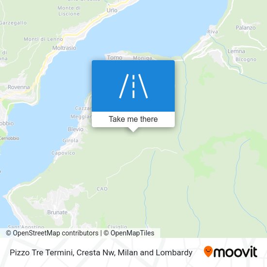 Pizzo Tre Termini, Cresta Nw map