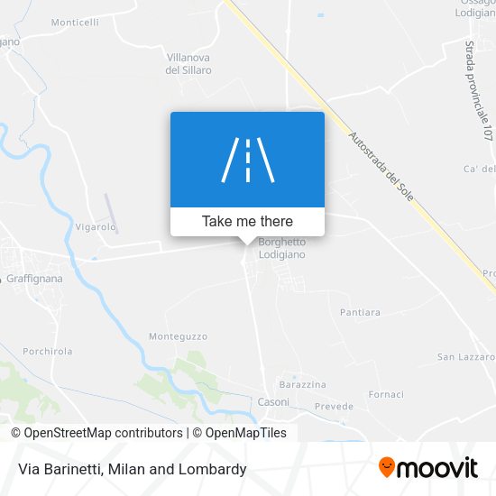 Via Barinetti map