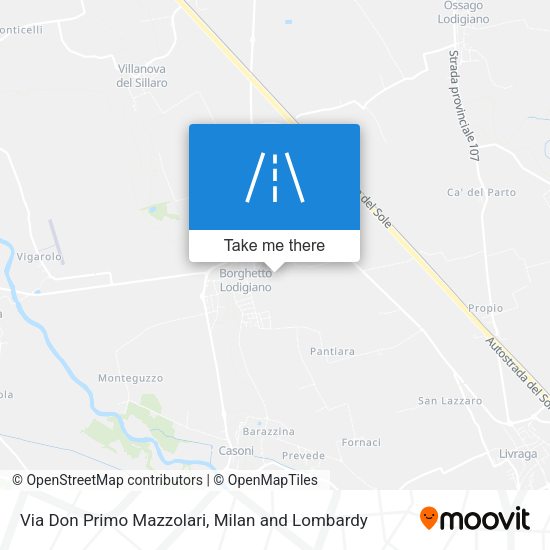 Via Don Primo Mazzolari map