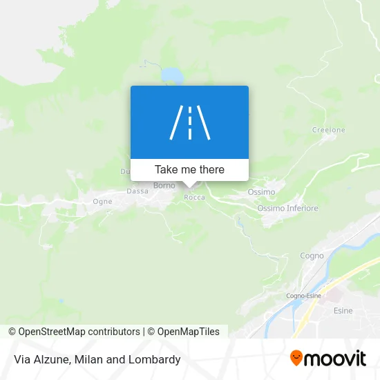 Via Alzune map
